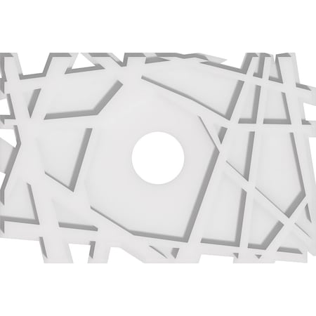 Ekena Millwork Novo Architectural Grade PVC Ceiling Medallion, 18"W x 12"H x 3"ID x 6 1/4"C x 1"P, One-Piece CMP18X12NO-03000